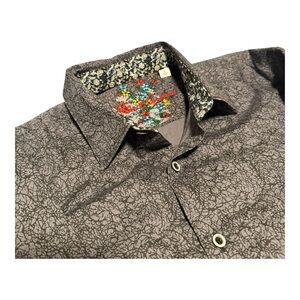 Robert Graham "Armstrong" Men's Shirt - Gray - Size Small - Pre-owned Excellent